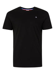 LE COQ SPORTIF Black Embroidered Badge T-Shirt